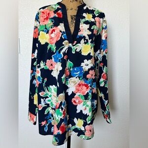 Ralph Lauren Floral Print Long Sleeve Blouse - Women's Size 2XL